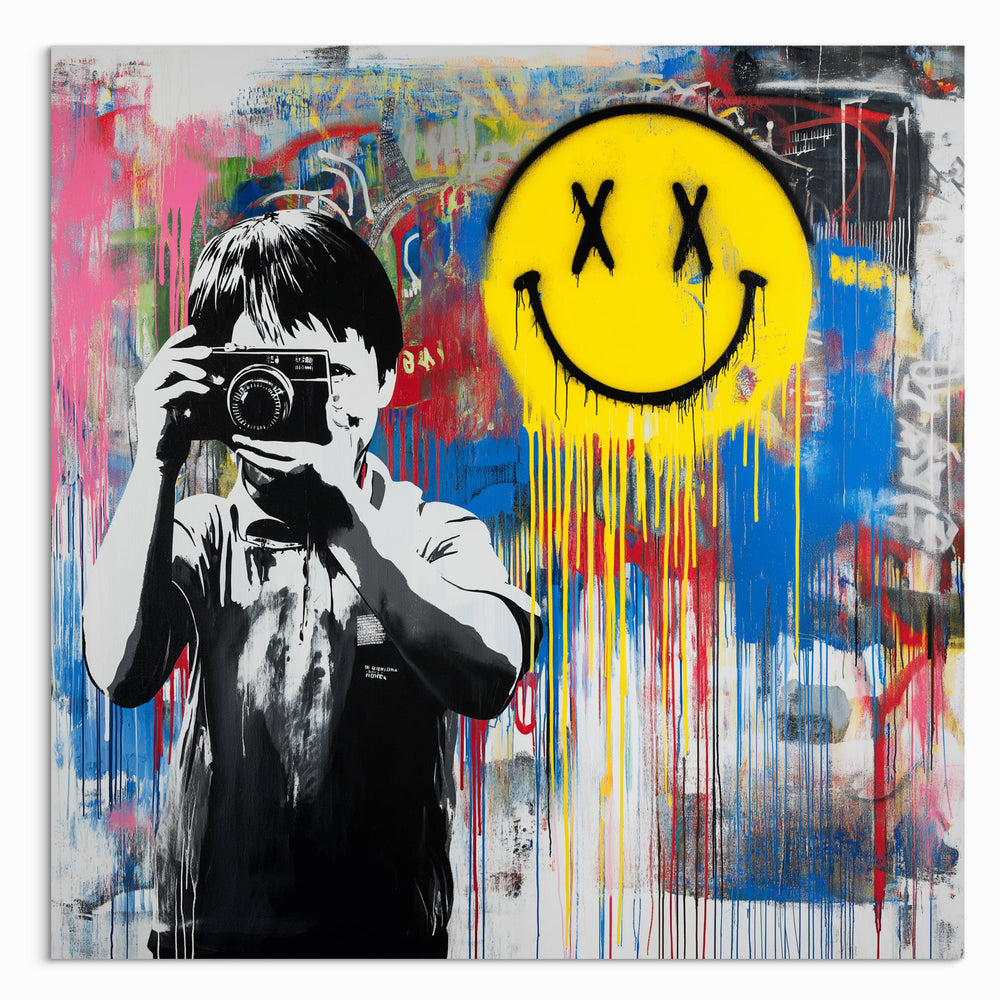Shoot the Moment” Urban Graffiti Canvas