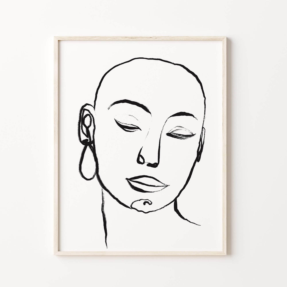 Black and white line drawing art