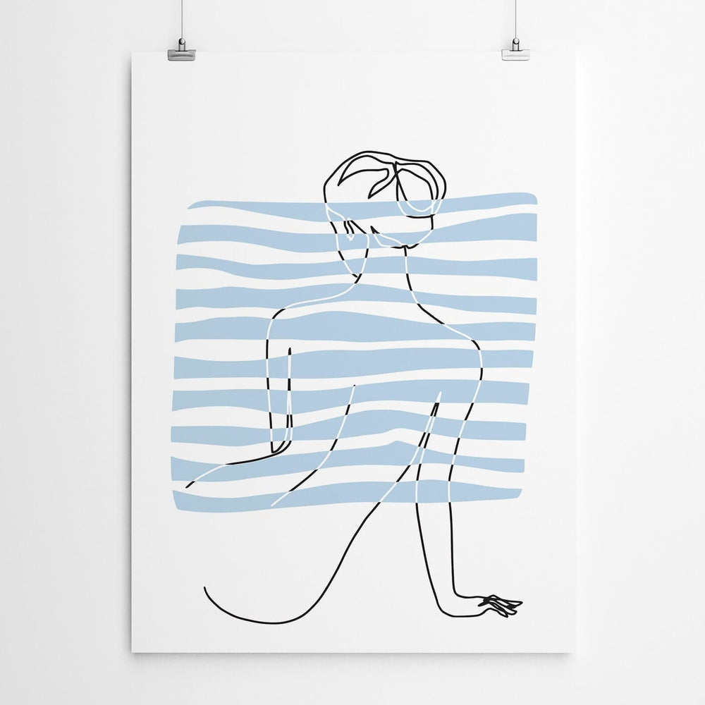 Greek Style Line Drawing Wall Art