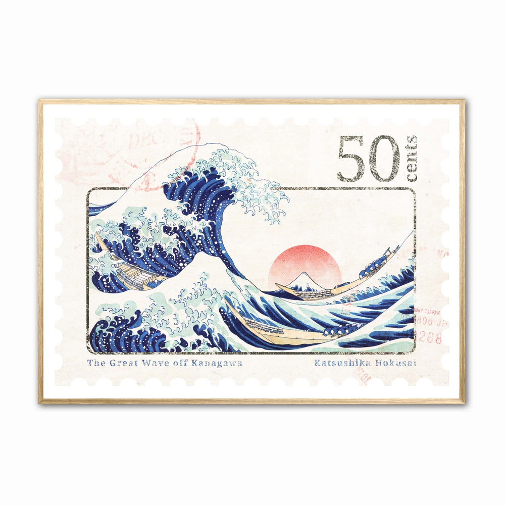 The Great Wave Stamp Print