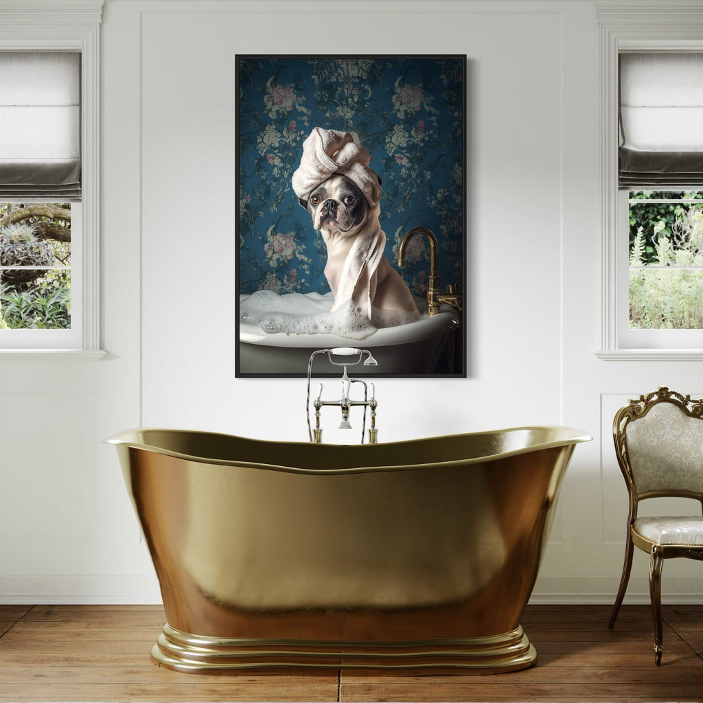 French Bulldog in the Bath