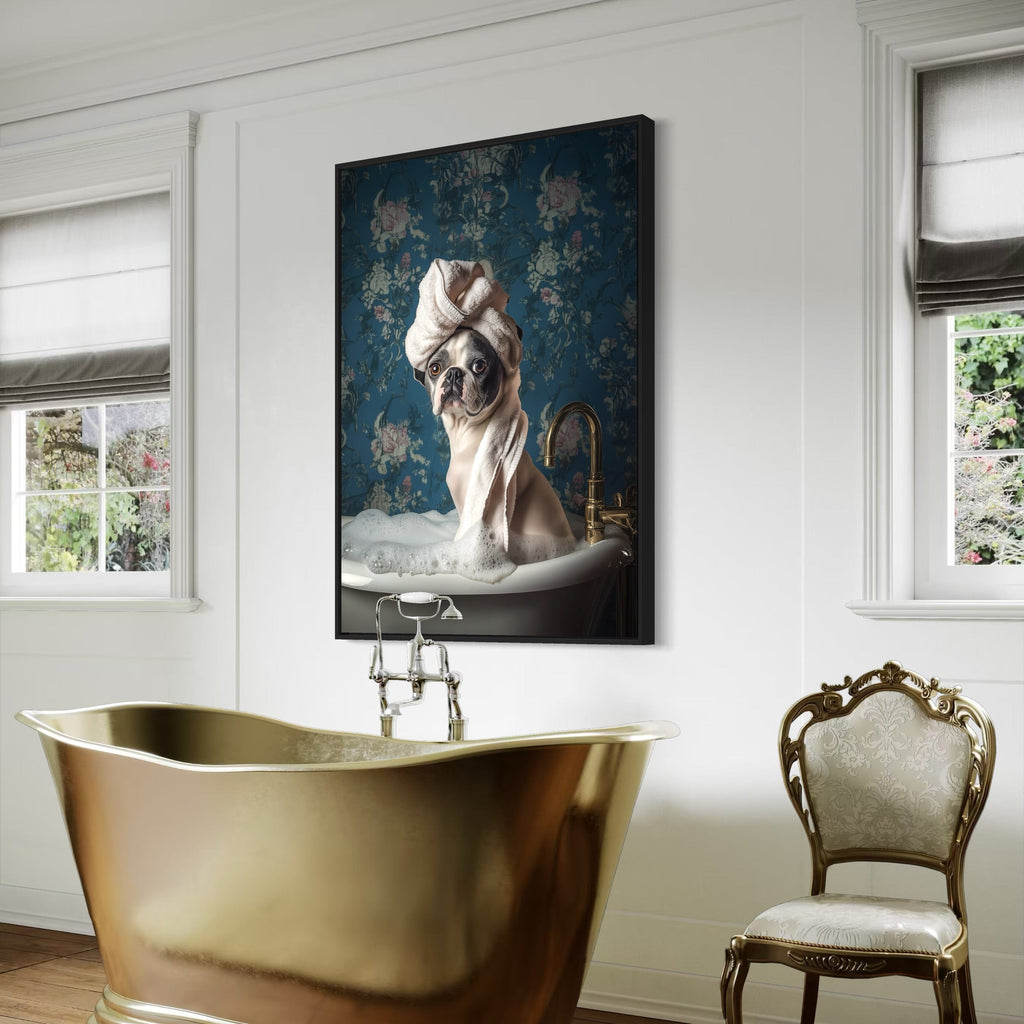 French Bulldog in the Bath