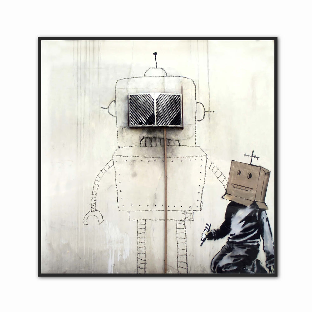 Banksy Robot Canvas Prints
