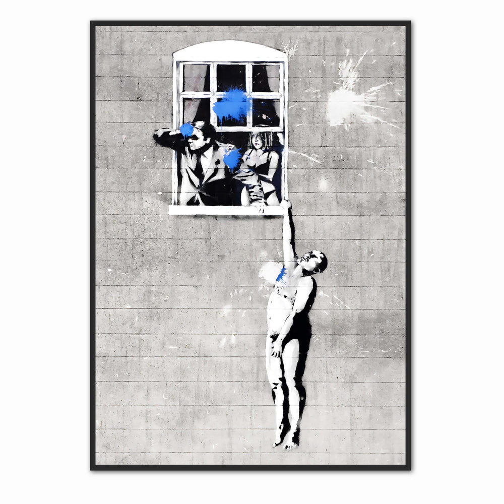 Banksy Wall Art Print - Well Hung Lover