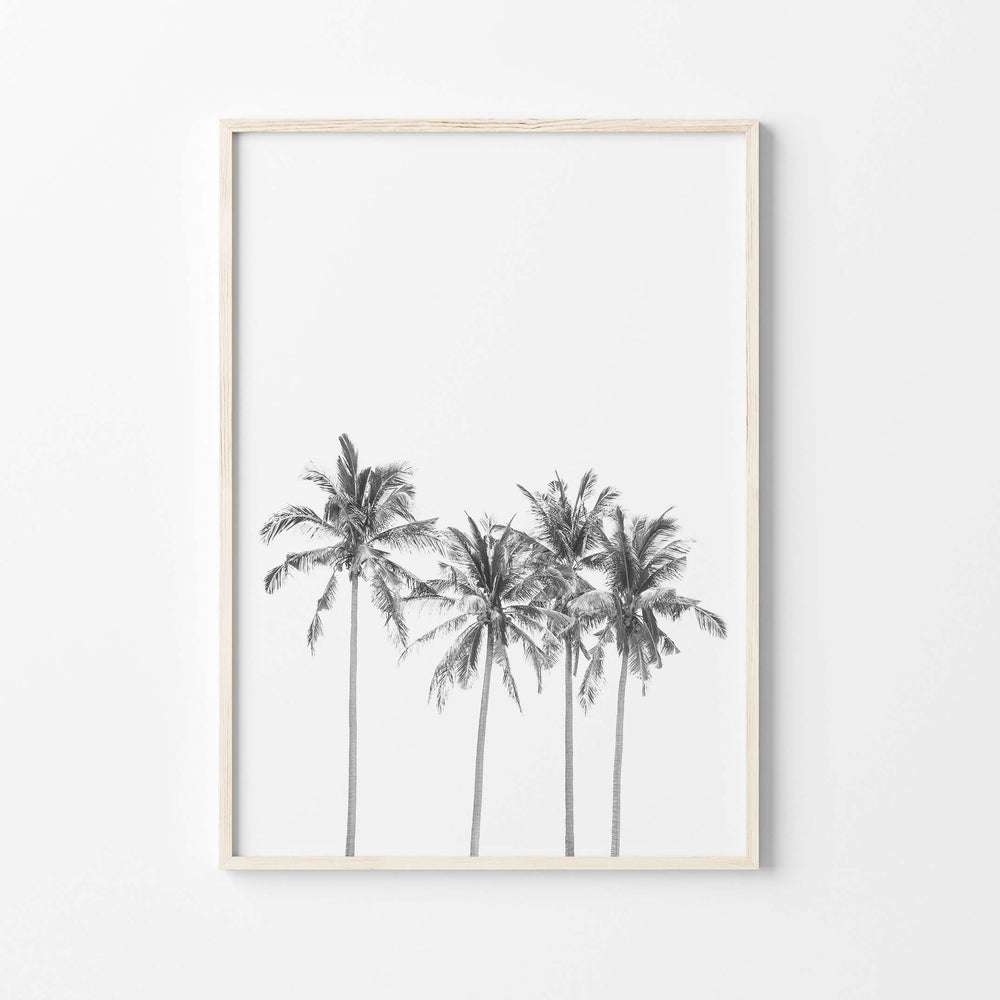 Black and white beach Art Print