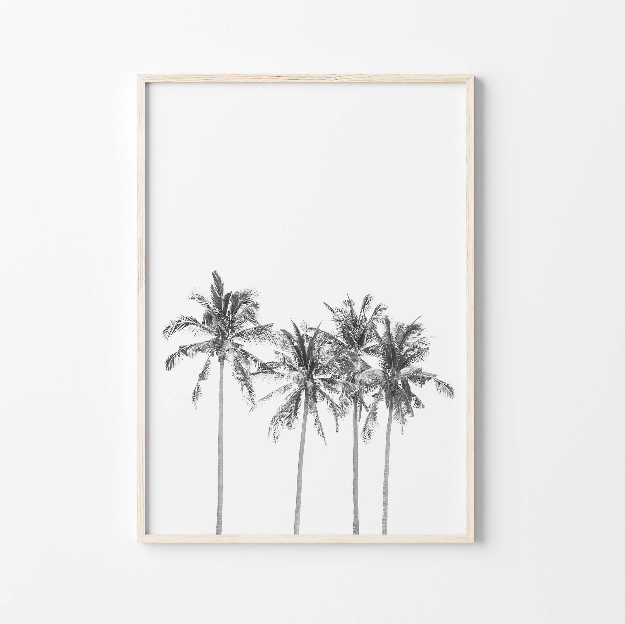 Black and white beach Art Print