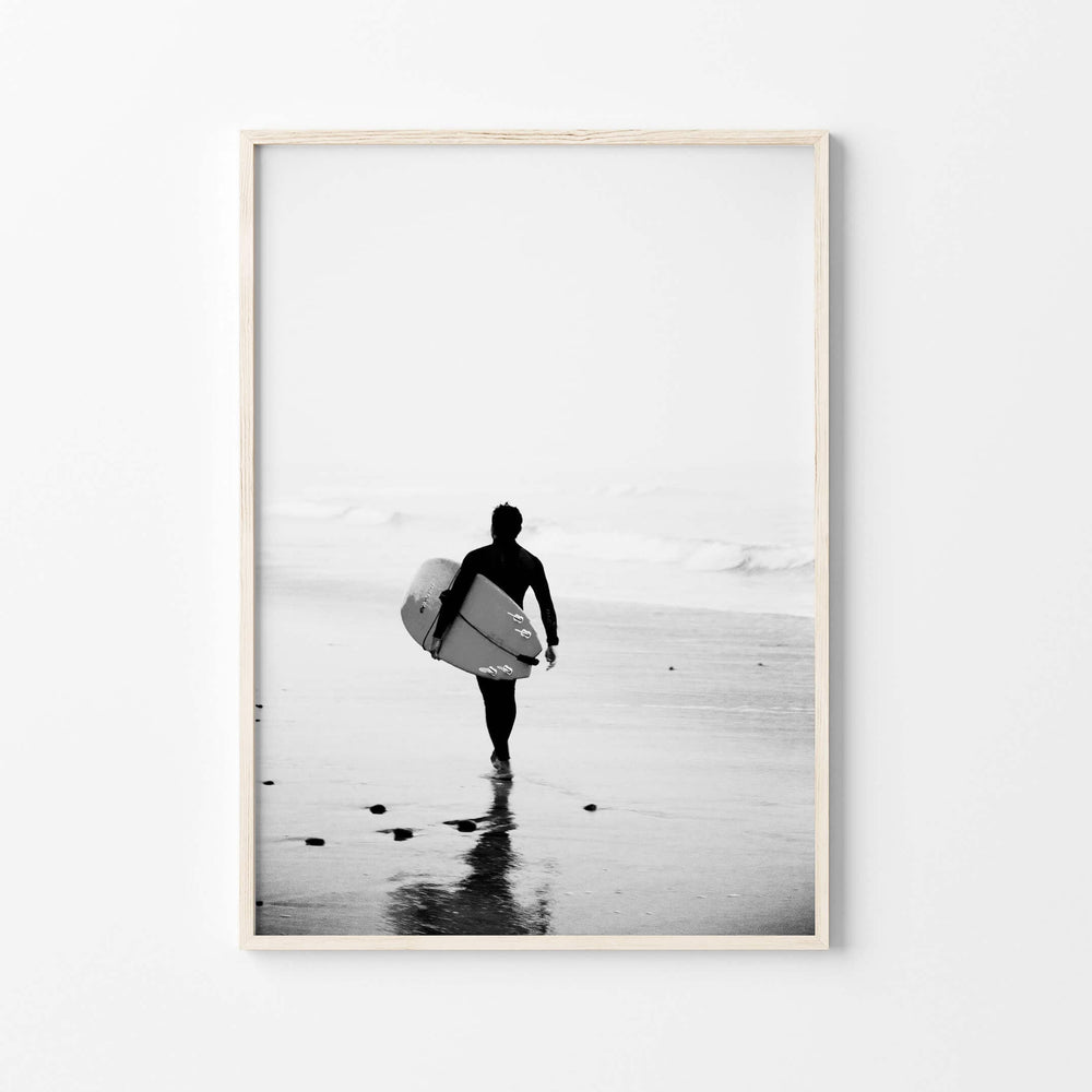 Black and White Surf Print