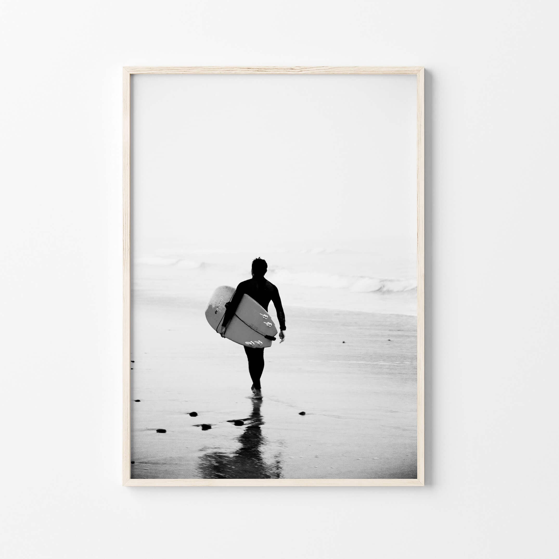 Black and White Surf Print