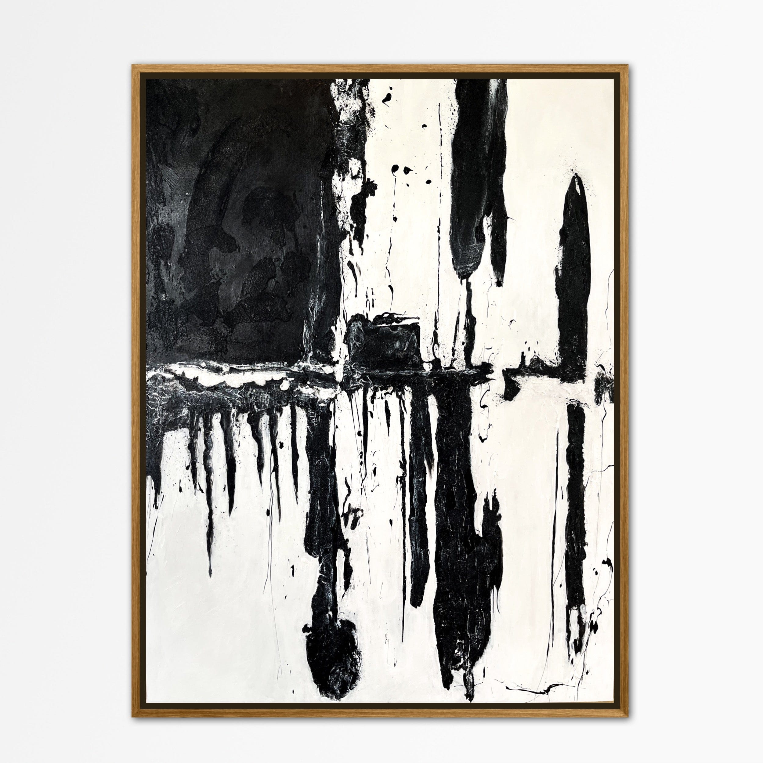 Original Black and White Abstract Painting