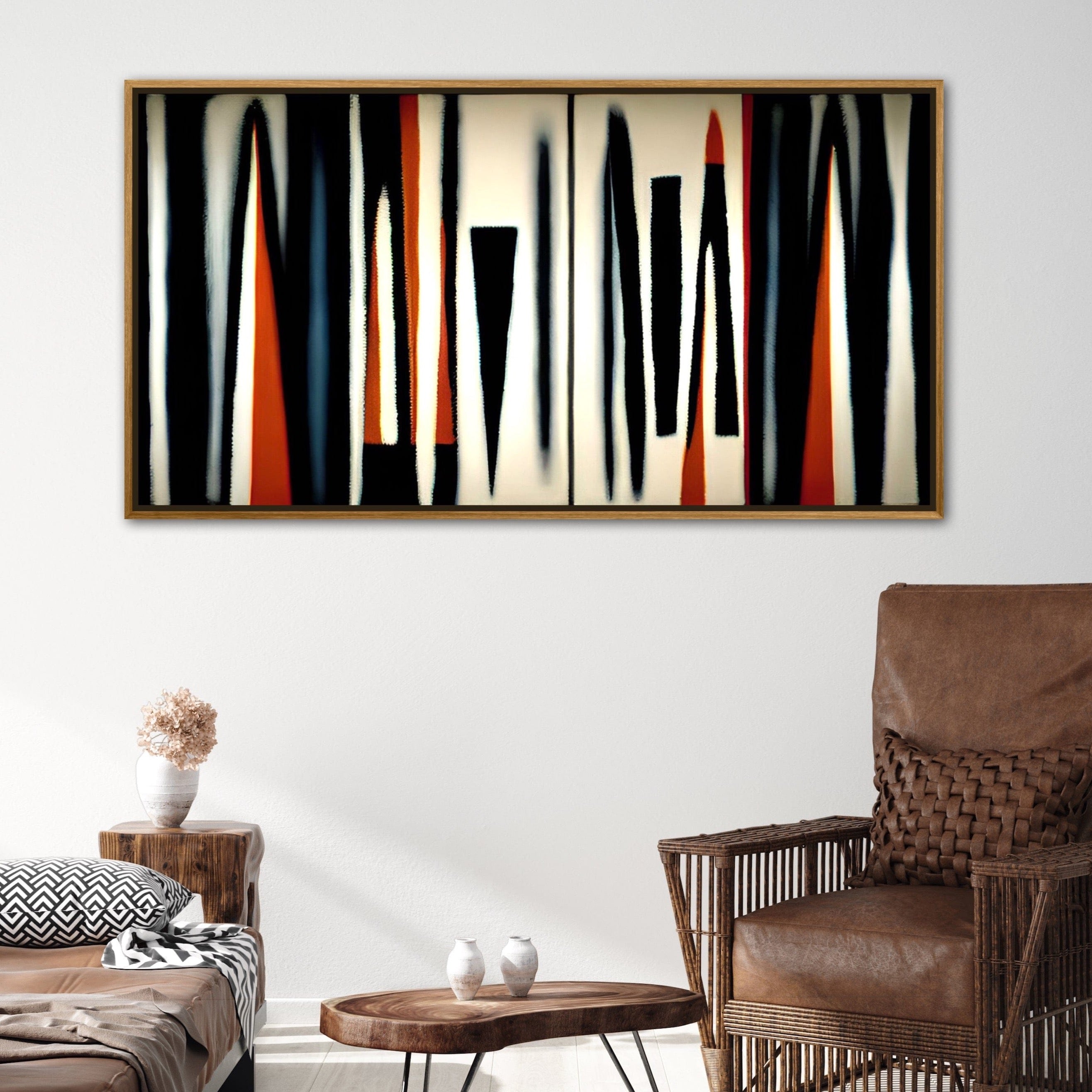 Ethnic Triangles Abstract Wall Art