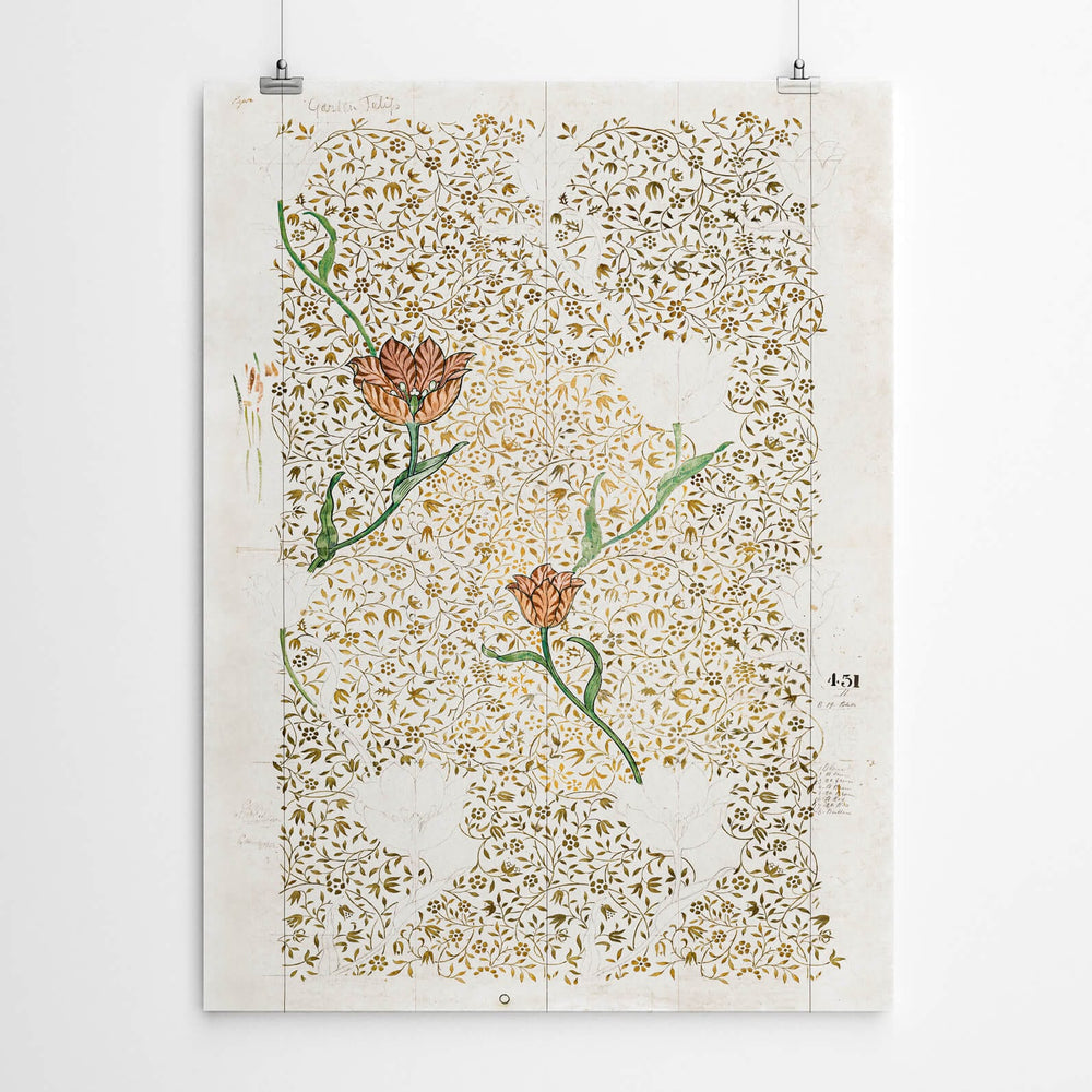 Flower pattern Watercolour Painting - William Morris