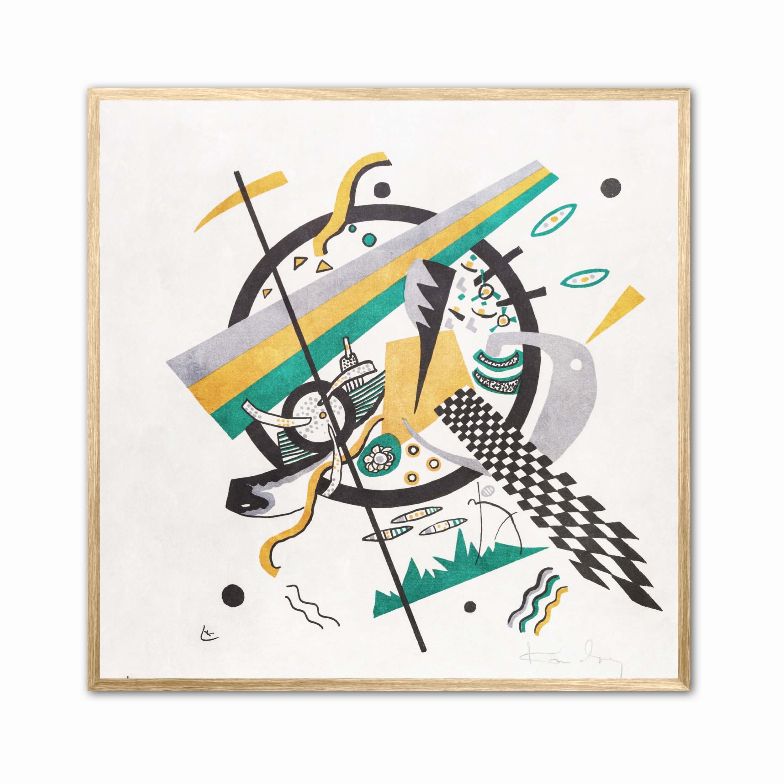 Green & Gold Abstract Print - Wassily Kandinsky