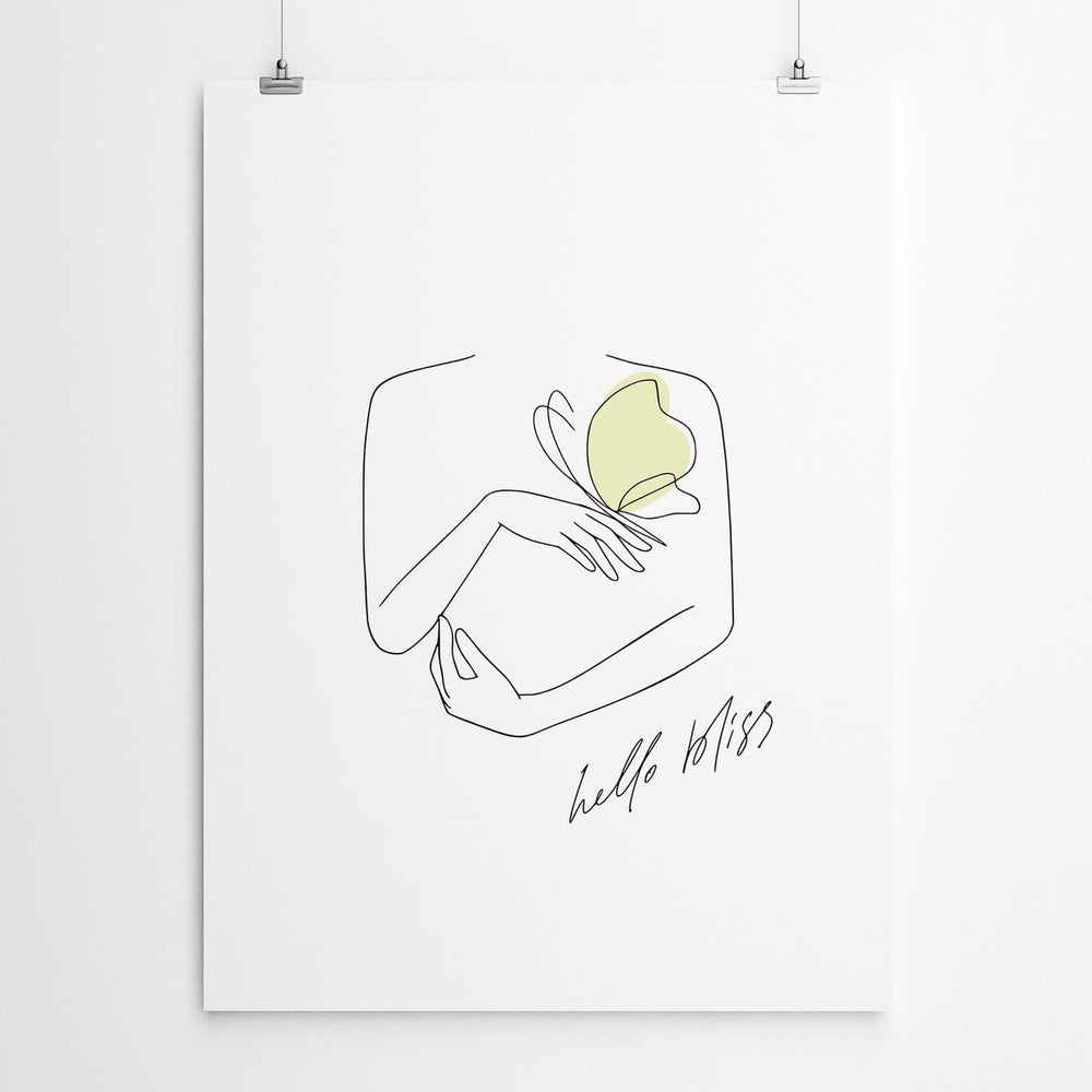 Hello Bliss Bathroom Canvas Art