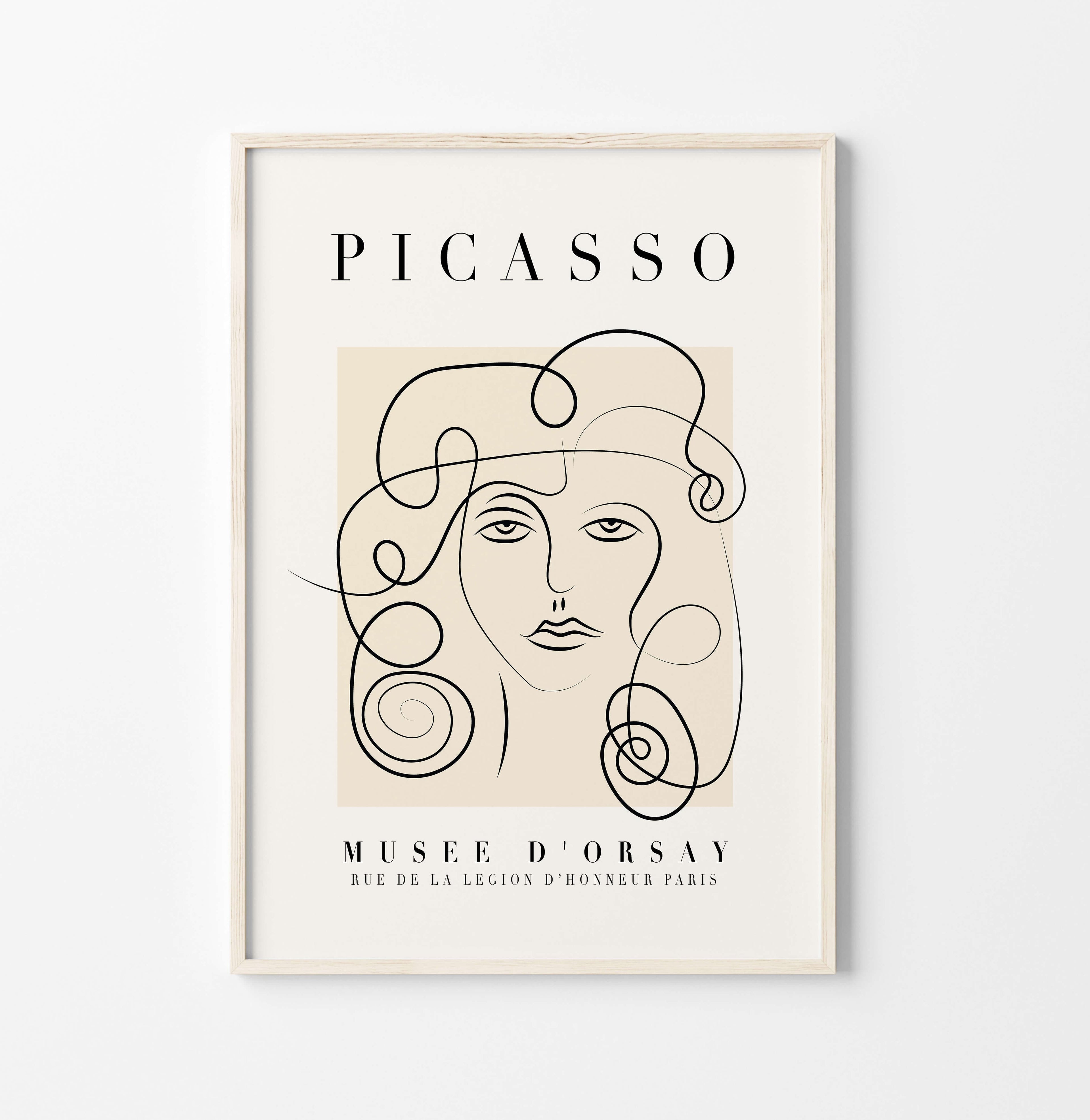 Neutral Picasso Wall Art Print