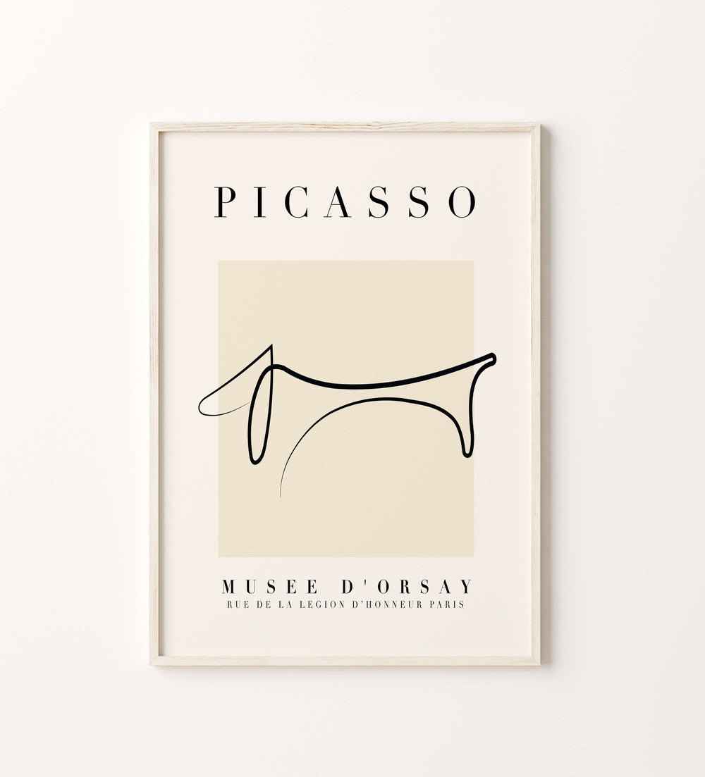 Picasso Dog Wall Art Print