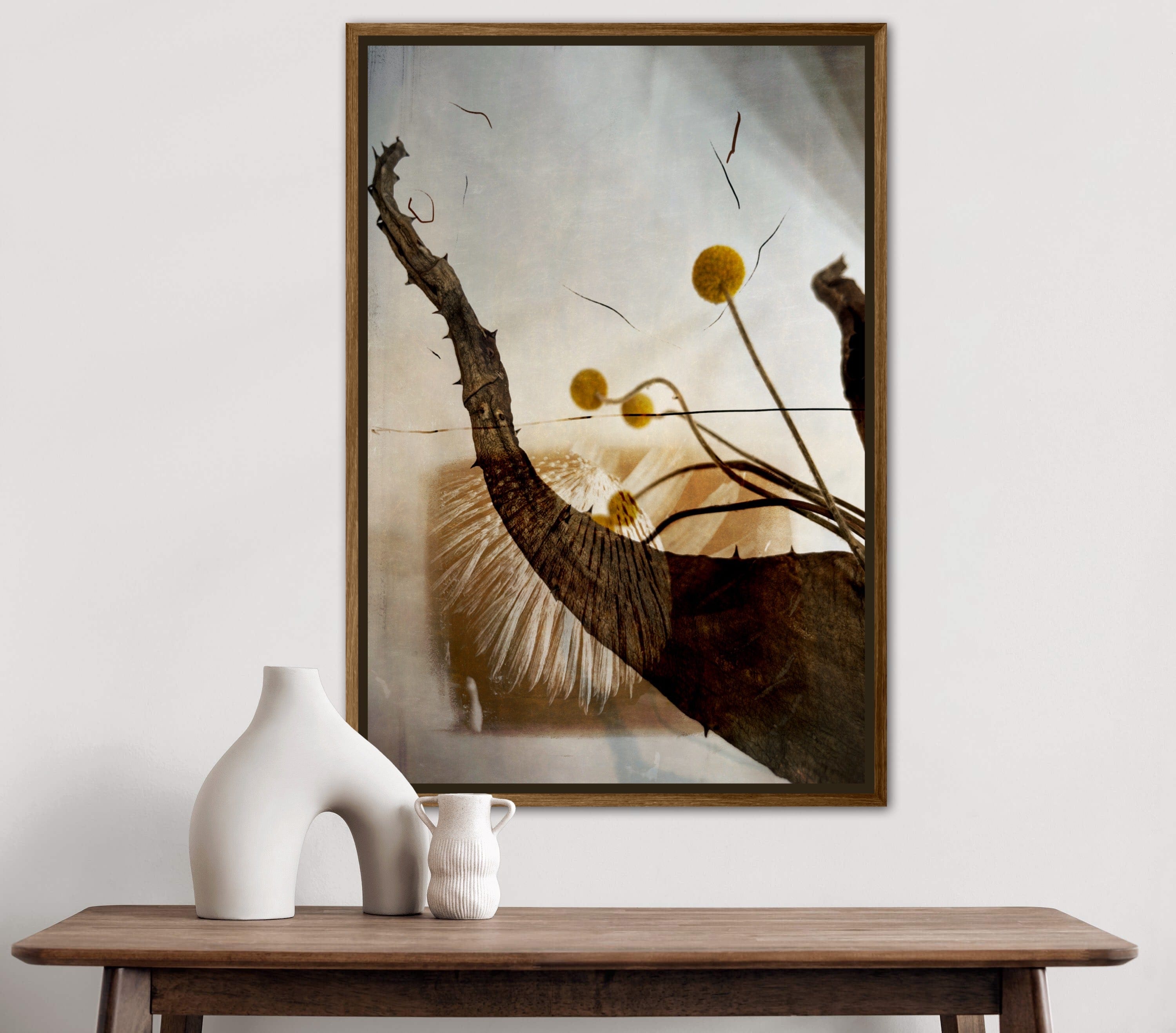 Sepia Protea Wall Art
