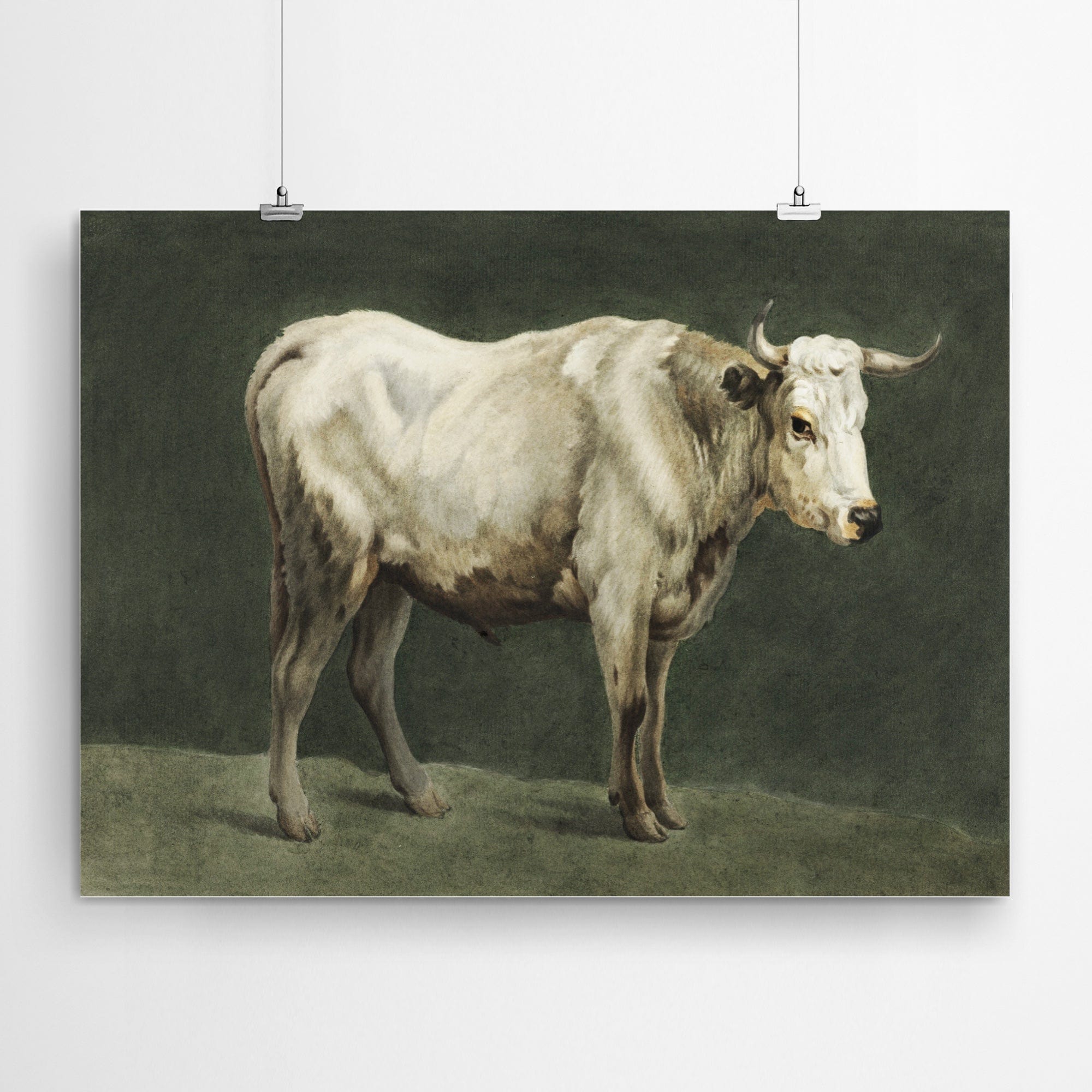 Vintage Cow Painting Print